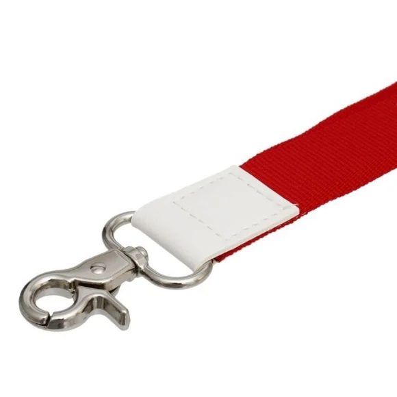 DST Red Canvas Lanyard ID Badge Clip Women - Picture 3 of 4